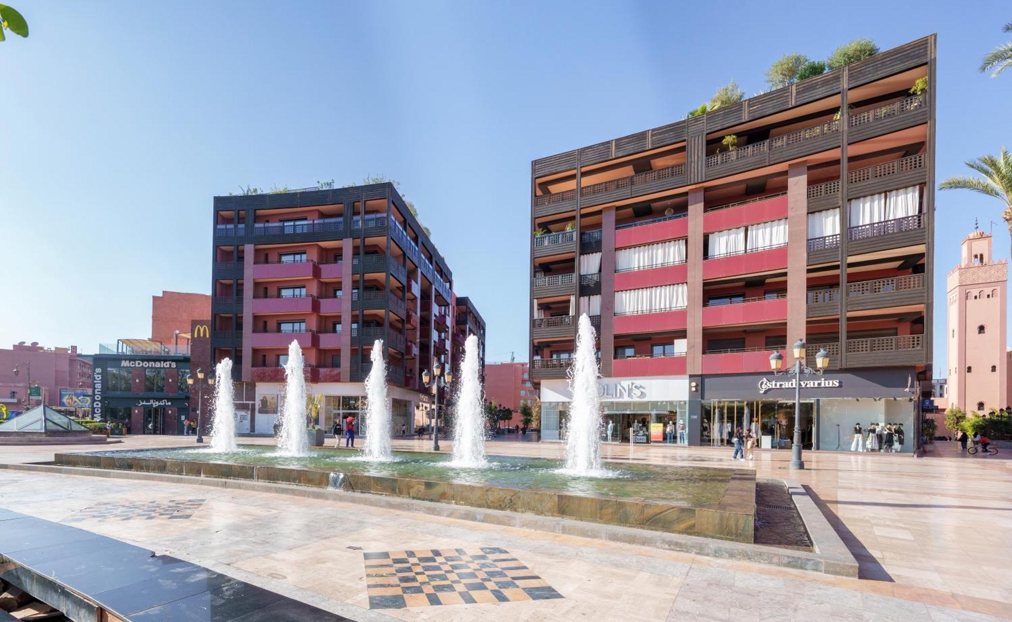 Appartement Chic Gueliz Plaza Avec Vue Marrakesh Exterior foto
