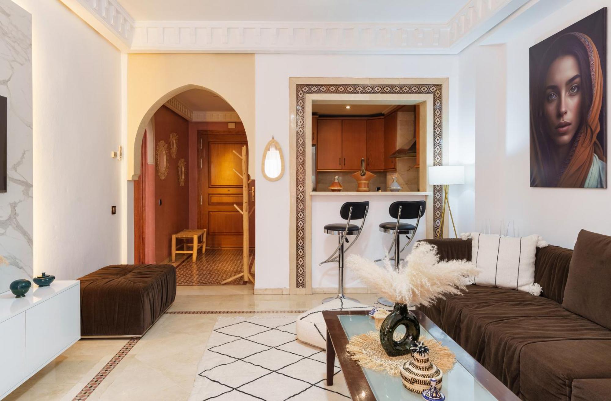 Appartement Chic Gueliz Plaza Avec Vue Marrakesh Exterior foto