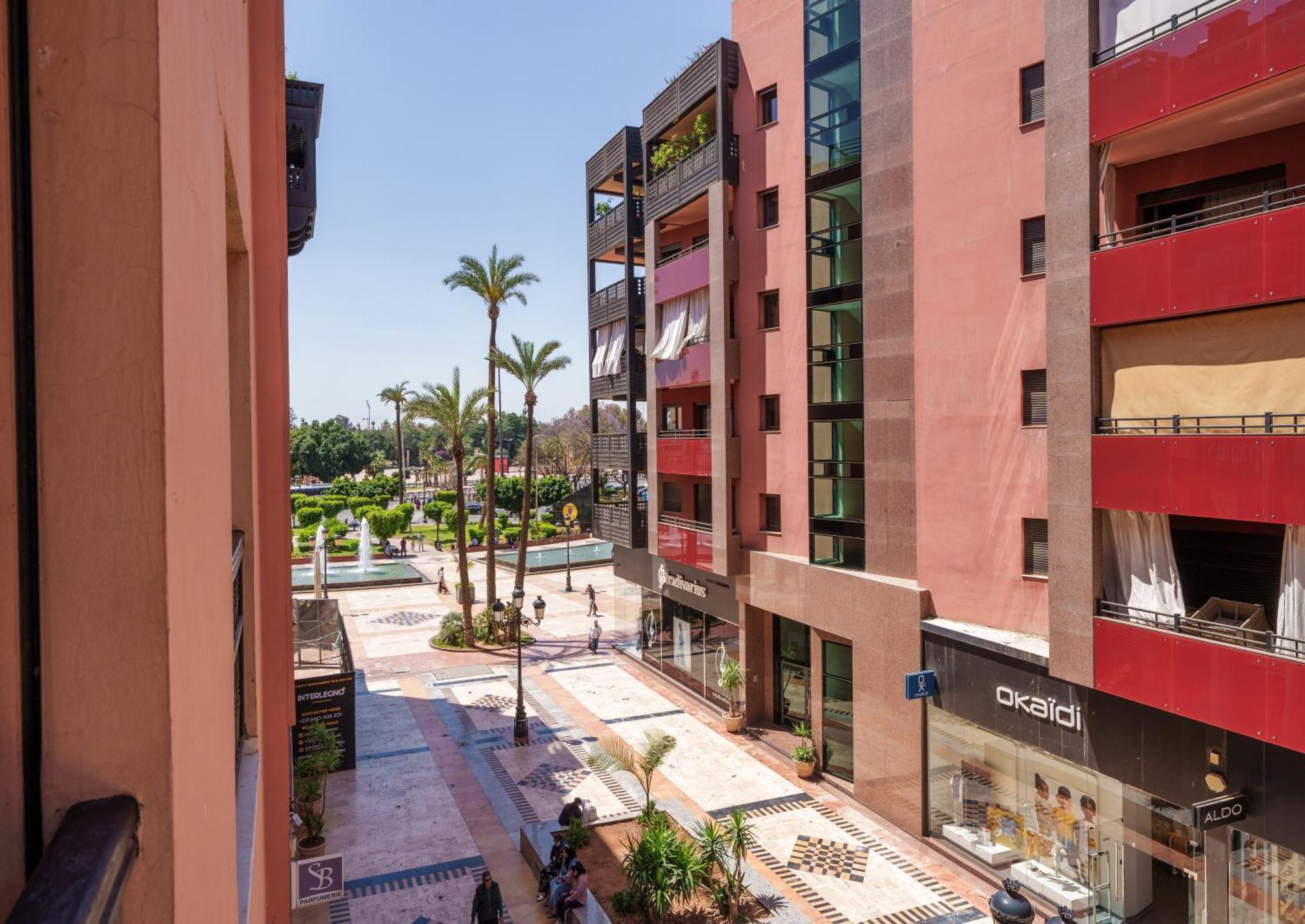 Appartement Chic Gueliz Plaza Avec Vue Marrakesh Exterior foto